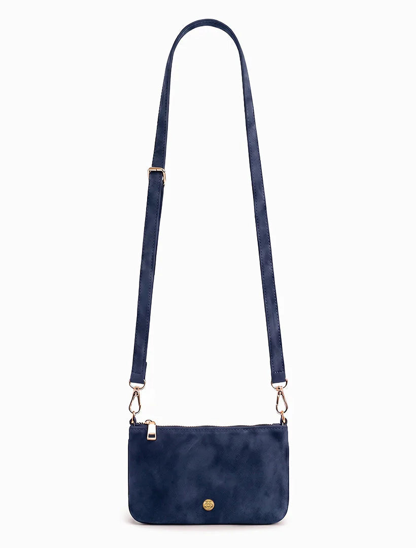 Sadia Navy Suedette Bag
