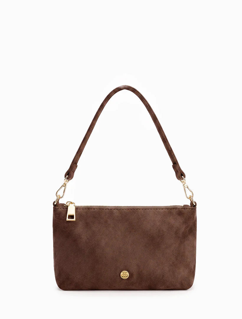 Sadia Chocolate Suedette Bag