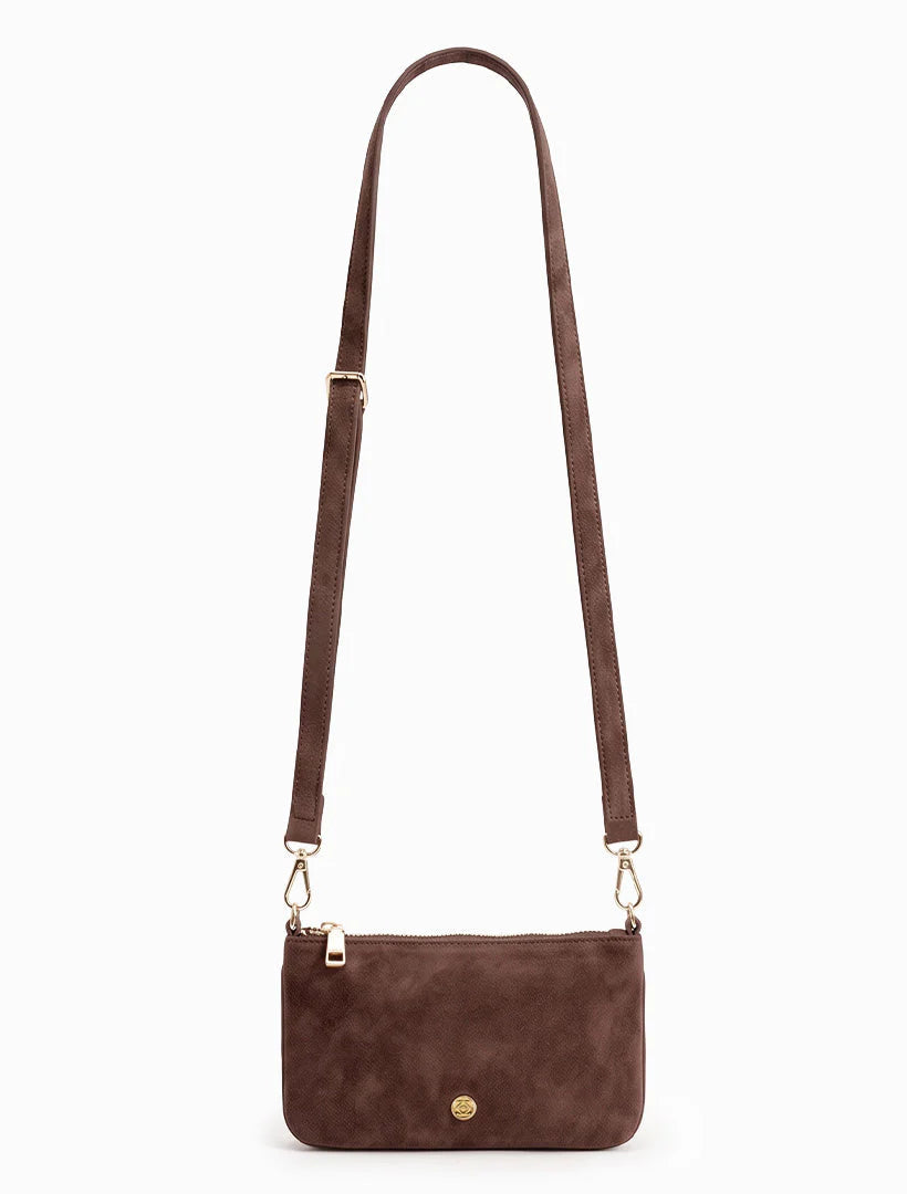 Sadia Chocolate Suedette Bag