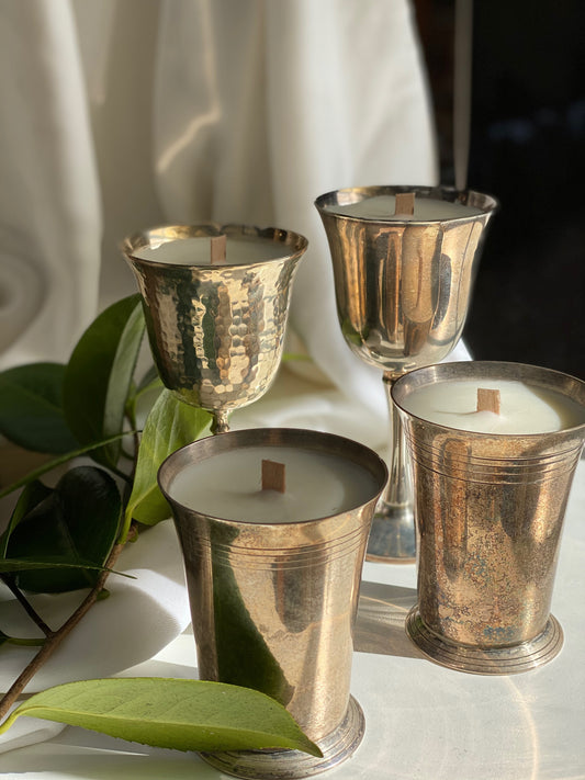 Vintage Silver Candles