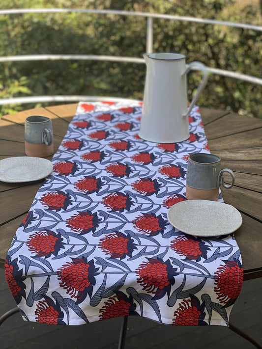 Waratah Red Table Runner